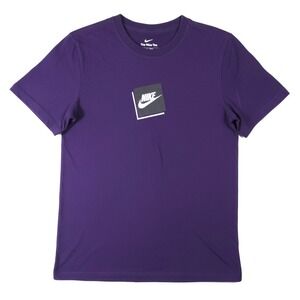 Nike Womens XS The Nike Tee Cotton Purple Graphic Logo Athletic T Shirt Gym Top